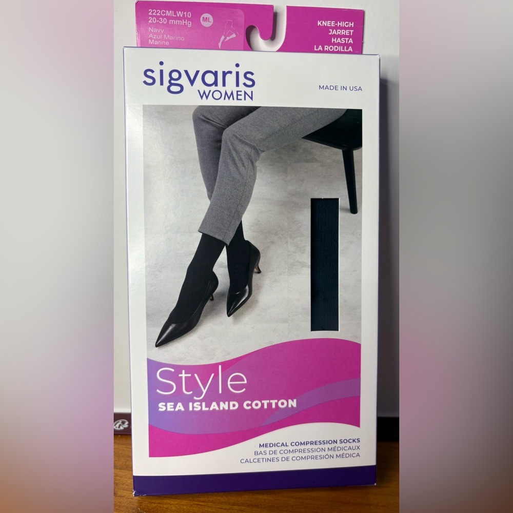 Sigvaris Women's Blue Compression Socks- Brand New in the BOX